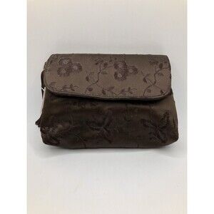 Vintage Neiman Marcus  Small Brown Embroidered Clutch Purse